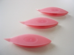3 Occhi-Schiffchen 7,5 cm rosa mit Haken