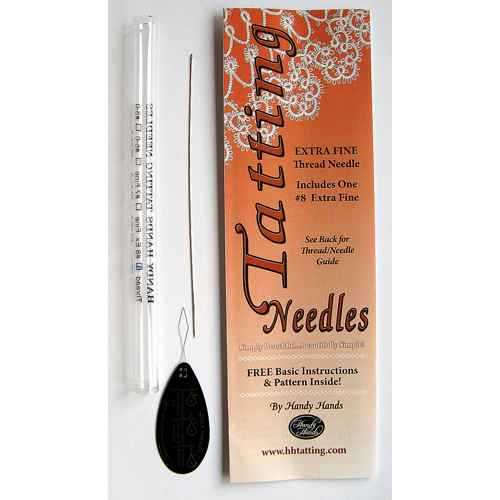 Tatting needle no 8, extra fine, threader Tatting Tatting Needles