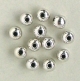 12 perles en verre argenté 3mm