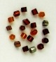20 perles en verre brun 2mm