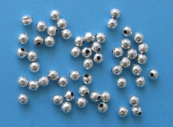 100 petites perles 3mm acier inoxidable
