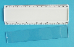Clear acrylic ruler, 15cm