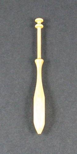 1 Angular Swiss bobbin with double groove, hornbeam, 11 cm
