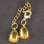 Closure with elongation 10 mm, gold colored gloss