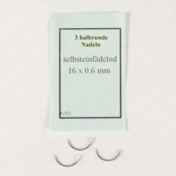 25 Aiguilles semi-circulaires 16x0,6mm